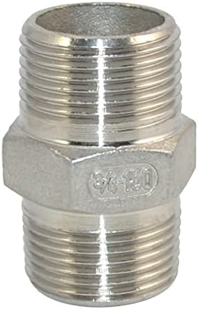 DAN SPEED Hex Nipple 3/4" Male 304 Stainless Steel threaded Pipe Fitting NPT (3/4 inch)