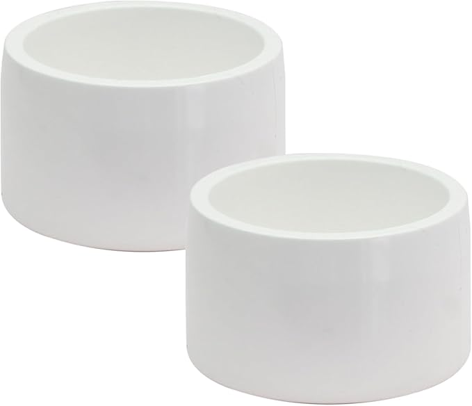 2 Pack 3 Inch PVC Cap, SCH40 PVC Pipe End Cap Fitting Furniture Grade PVC Pipe End Cap Plug Adapter, White PVC Pipe Plug Socket Fittings for Build PVC Furniture DIY Garden Shelf