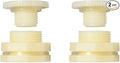 Quickun 1/2" ABS Bulkhead Water Tank Connector Adapter Fitting with Plugs Thru-Bulk Pipe Fitting (Set of 2)