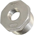 1/4" Male NPT to 1/8" Female NPT Female Reducing/Reducer Bushing Pipe Fitting,Adapter,Stainless Steel SS 304 Hex Bushing (1-1/2" Male to 1/2" Female)
