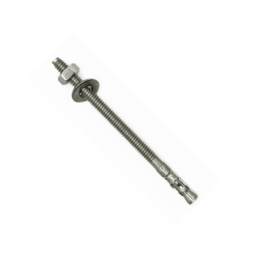 Wedge Anchors – Heavy-Duty 304 Stainless Steel Expansion Bolts for Concrete & Masonry, Rust-Resistant & Durable - 1/4" X 4" - 50 Pack