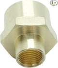5 Pcs Brass Pipe Fitting Reducing Coupling, FNPT to FNPT Reducer Adapter, 3/8" x 1/8" NPT Female