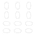 MECCANIXITY PTFE Flat Washers, 12Pack 26mm OD 18mm ID 2mm Thick Sealing Spacer Gasket Ring for Faucet Pipe Hose Bolt Machinery, White