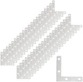 Wealrit 40PCS Silver L Flat Shape Brace Corner Bracket,1.97" Support Brace