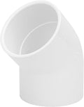 3" 45 Degree PVC Elbow Pipe Fitting Connector (Socket x Socket) Furniture Build Grade SCH40 3 Inch 45 Degree Elbow PVC Corner Adapter for Home Sewer Plumbing Water Line