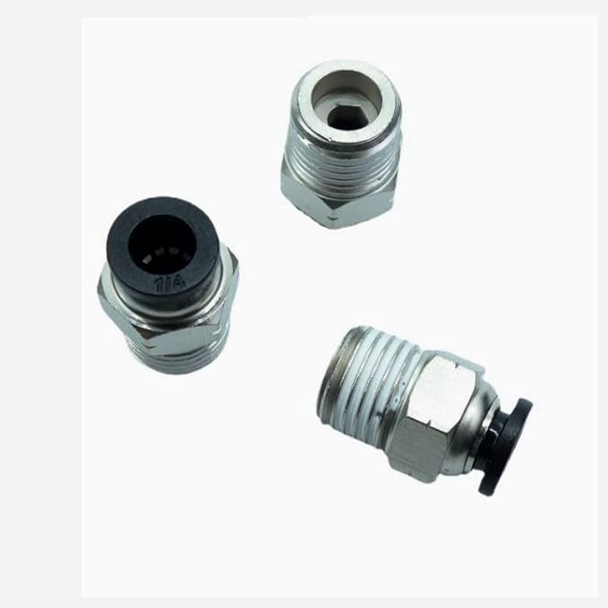 CDQBWQDJT 10 Pcs Pneumation Fitting 1/4" Tube OD Push To Connect X 1/4 NPT Pipe Male Connector