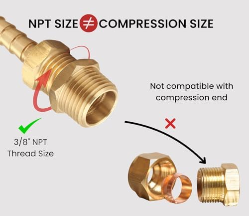 1/2 Inch NPT Male x 3/8 Inch NPT Female Hex Bushing