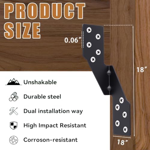 50 Pack Black Left Size Hurricane Straps Tie Brackets
