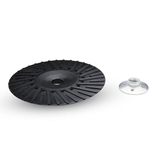BHA Angle Grinder Ribbed Backing Pad for Resin Fiber Disc, 7" x 5/8" x 11