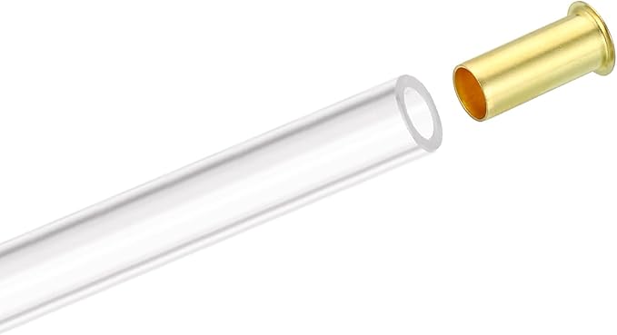 PATIKIL 10mm Tube OD Brass Compression Sleeves Ferrules, 60 Pack Brass Ferrule Fitting and Hose Insert Support Assortment Kit for Air Water Gas Pipe