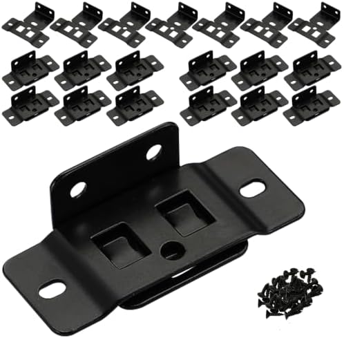 2-in-1 Snap in Locking Insert Brackets 20 Pack - L-Shaped 90° Angle Bracket