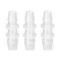 Quickun Plastic Hose Barb Reducer Fitting 1/2" to 3/8" Barbed Reducing Union Adapter Splicer Mender Joint Fitting (Pack of 3)