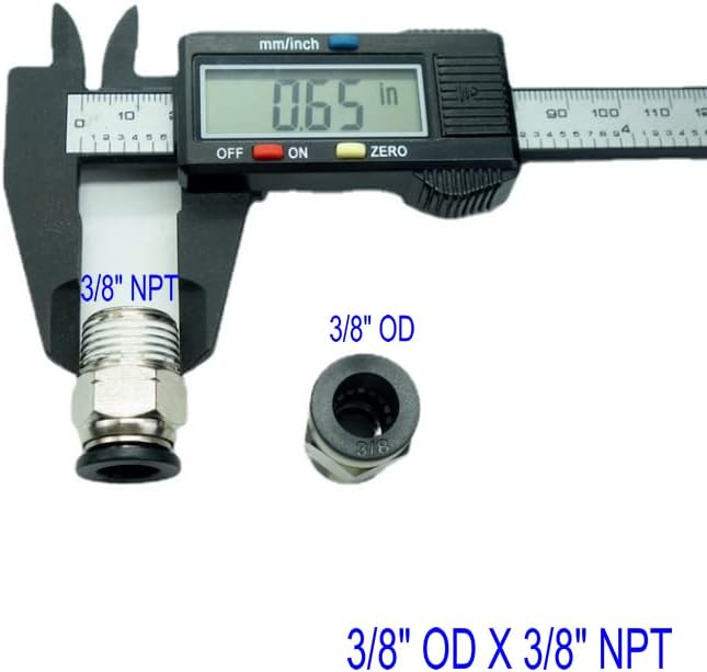 CDQBWQDJT 10 Pcs Pneumation Fitting 3/8" Tube OD Push To Connect X 3/8 NPT Pipe Male Connector