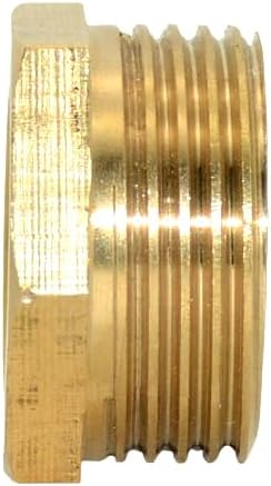 2pcs 3/8" NPT Male To 3/4" NPT Female Brass Reducer Thread Hex Bushing Brass Threaded Pipe Fitting,Hex Reducing Convert Adapter Pipe Fitting (3/8"*3/4")