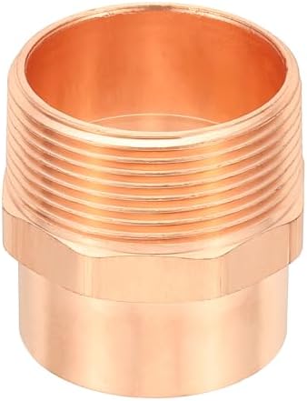 PATIKIL 1-1/2" Male Adapter Fitting with C x m Connections, Copper Pipe Fittings with Sweat Solder x FNPT Connection Threaded Tubing Connector for Residential, Commercial