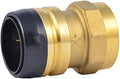 SharkBite 1-1/4 Inch FNPT Adapter, Push to Connect Brass Plumbing Fitting, PEX Pipe, Copper, CPVC, PE-RT, HDPE, UXL113532F