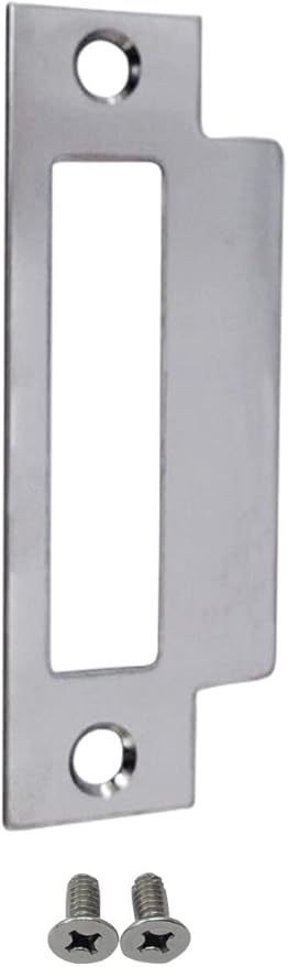 QCAA Stainless Steel Extended Replacement Lock Strike, 4-7/8", for Deadbolt,1 Pack, Made in Taiwan