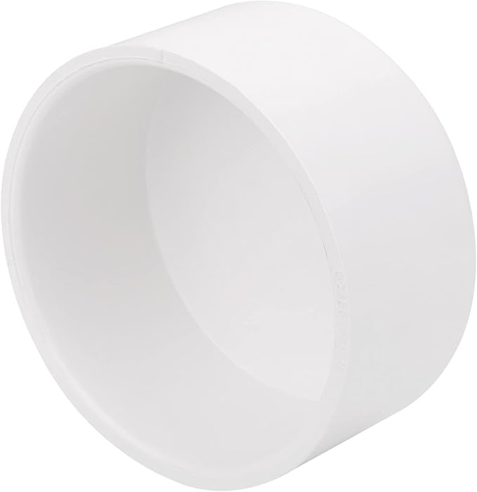 4"PVC Pipe End Cap Fitting Schedule 40 Furniture Grade 4" PVC Pipe Plug Adapter for Build Furniture DIY Garden Shelf, White