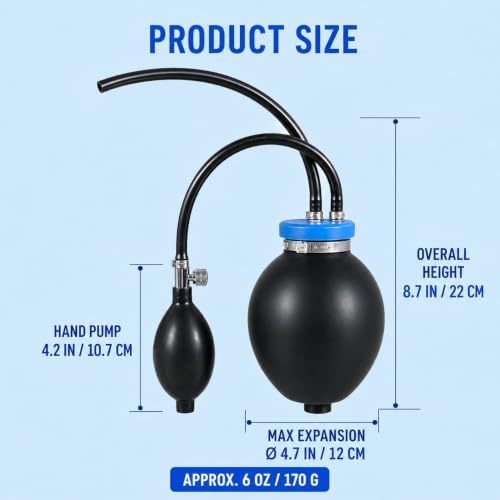 4PCS Intake Adapter with Inflatable Bladder for Smoke Tester, Blue