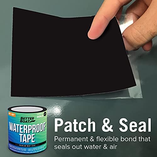 Black Waterproof Tape for Leaks, Heavy Duty Marine Grade Sealant, 15 ft x