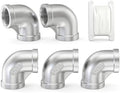 TAISHER 5PCS 304 Stainless Steel 90 Degree Elbow Fittings, 1/4 Inch NPT Female Pipe to 1/4 Inch NPT Female 304 Stainless Pipe Fitting