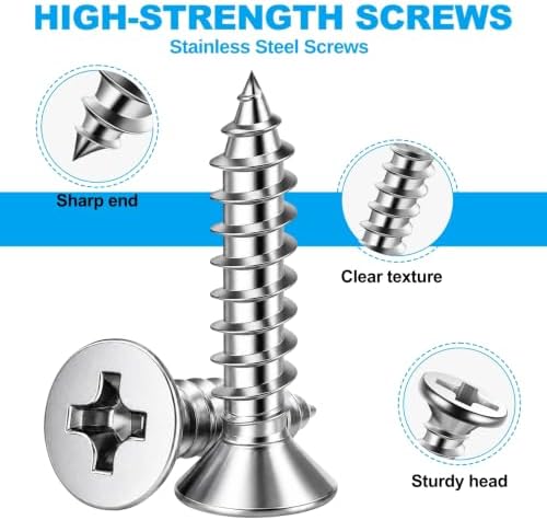 12PCS Corner Brackets for Wood, Universal Stainless Steel L Brackets