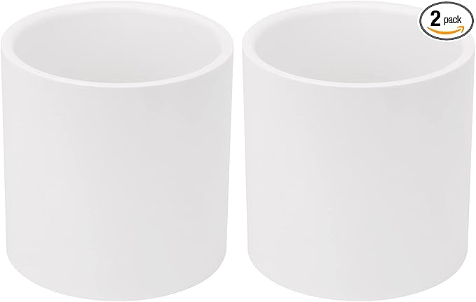 2Pack 3" PVC Pipe Coupling Adapter Pipe Fittings (Sx S) Contractor Pack Schedule 40 Heavy Duty 3 Inch PVC Slip Socket Connectors for DIY Shelf Garden Support Structure, White