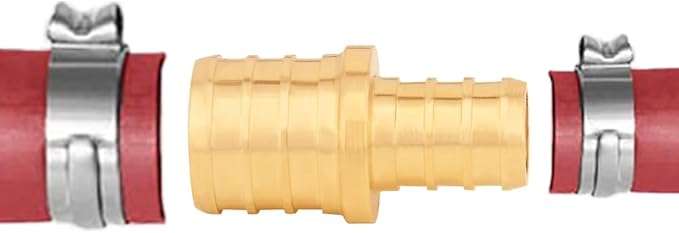 15PCS LF Brass 3/4 to 1/2 Inch PEX Reducer Coupling Barb Crimp Pipe Tube Fitting Kit (5PCS Straight + 5PCS Elbow + 5PCS Tee)