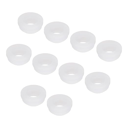 MECCANIXITY 20Pcs Snap Rubber Grommet Plug Mount Dia 13.5mm ID 10.3mm Narrow Groove Width 2mm Seal Anti-Scratch for Electrical Box Cable Pipes Transparent