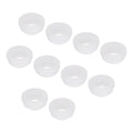 MECCANIXITY 20Pcs Snap Rubber Grommet Plug Mount Dia 15mm ID 11mm Narrow Groove Width 2mm Seal Anti-Scratch for Electrical Box Cable Pipes Transparent