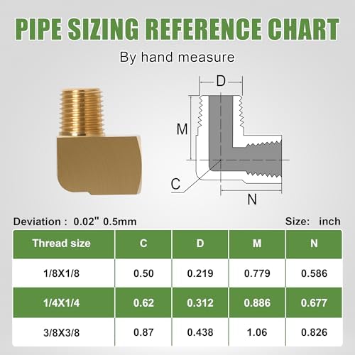 2Pcs Brass Pipe 90 Degree Barstock Street elbow,3/8" x 3/8"