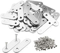 Flat Corner Brace Plates, Pack of 30, Stainless Steel, Silver