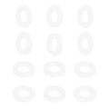 MECCANIXITY PTFE Flat Washers, 12Pack 22mm OD 12mm ID 3mm Thick Sealing Spacer Gasket Ring for Faucet Pipe Hose Bolt Machinery, White