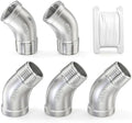 TAISHER 5PCS 304 Stainless Steel 45 Degree elbow,1/4“ NPT Female Pipe to 1/4” NPT Male Pipe Fitting