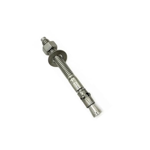 Premium 316 Stainless Steel Wedge Anchor, 3/8"-16 X 4-1/2" – Heavy Duty Corrosion Resistant Fastener for Concrete and Masonry Applications 10 Pack