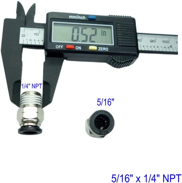 CDQBWQDJT 10 Pcs Pneumation Fitting 5/16" Tube OD Push To Connect X 1/4 NPT Pipe Male Connector