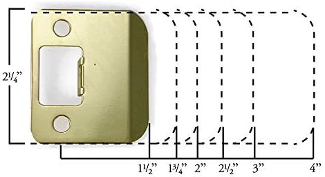Round Corner Extended Lip Strike Plate, 2-1/4" x 1-1/2", (2" Overall Length), Satin Nickel by Stone Harbor Hardware