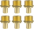 SUNGATOR 6-Pack 1" PEX to 1" NPT Male Adapter Fittings, Brass