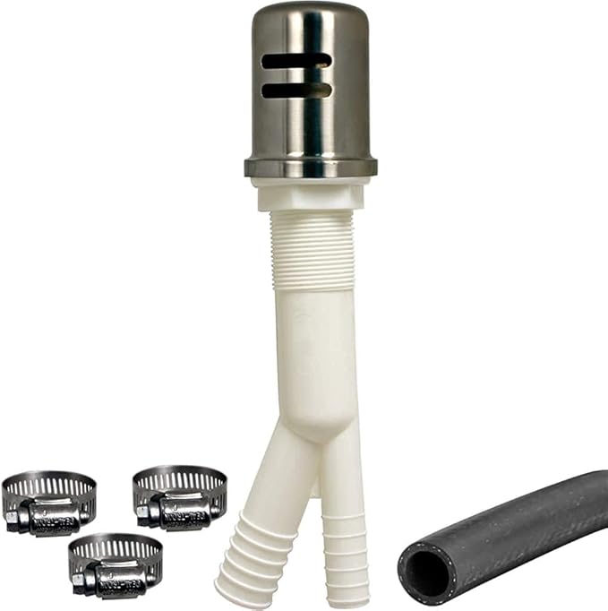 LIN119807 0.875 in. Bagged Dishwasher Air Gap Hose Kit in Stainless Steel