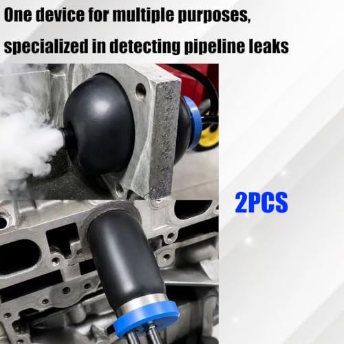 2 Pcs Universal Easy Intake Adapter, Automotive Smoke Machine Inflatable Bladder for 12V Vehicle Pipes Fuel Leakage Detector Diagnostic Tester