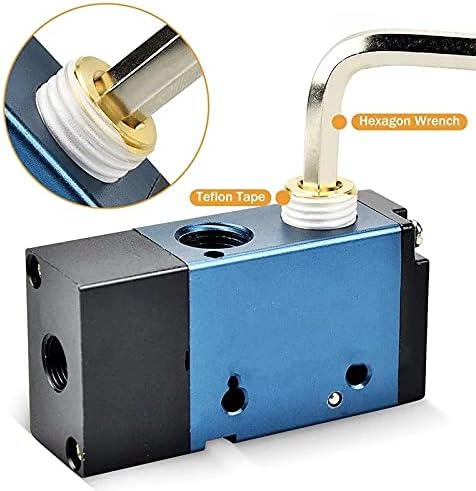 Hooshing 10PCS 1/8" NPT Male Brass Pipe Plug Fitting Internal Hex Thread Socket Pipe Plug Kit