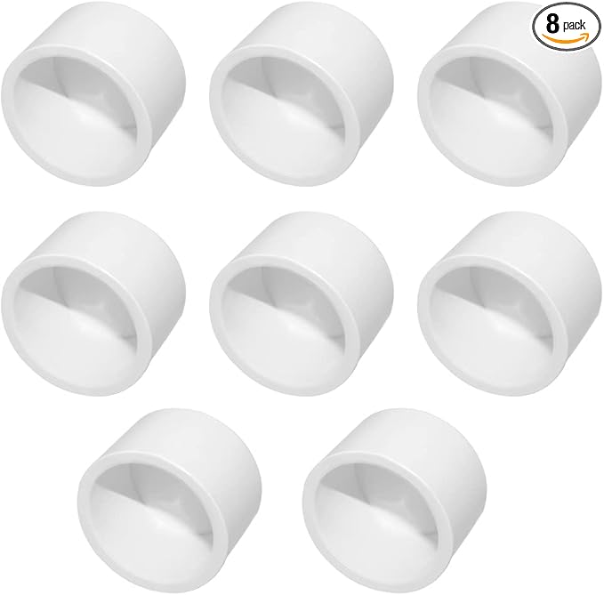 1-1/4 Inch Pipe End Cap Fitting, Furniture Grade End Cap Fittings for Building Furniture Greenhouse Shed Pipe Fittings Tent Connection (Pack of 8)