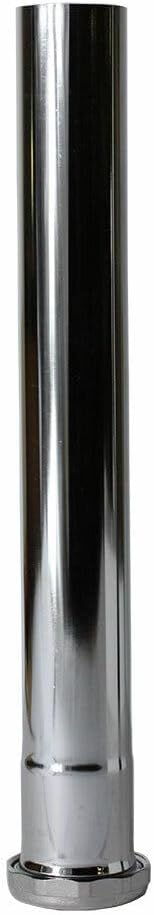 Replacement 22 Gauge 1-1/2 Inch x 12 Inch Chrome Plated Brass Tubular Extension Tube Slip Joint Connection - Includes Nuts and Washers for Thrifco Plumbing 4400639