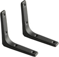 SAYAYO 2 PCS Iron Wall Shelf Bracket, 4 x 4 Inch Heavy Duty Shelf Support Bracket Decorative Joint Angle Bracket, Matte Black