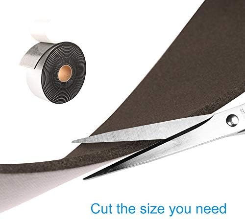 High Density Foam Tape,2 Inch Wide x 1/8 Inch Thick Door Insulation Tape,Adhesive Weather Stripping for Doors Window,Foam Seal Proofing Tape,16 Feet Long