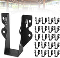 20 PCS 2x4 Joist Hanger,Black Powder-Coated,18 Gauge Galvanizing Face Mount