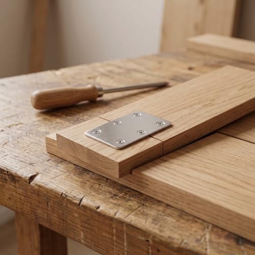 30 Packs 4x2 Inches Stainless Steel Flat Straight Brace Brackets, Mending Joining Plates, Metal Mending Plates with Screws for Furniture Repairing, 2 mm Thickness