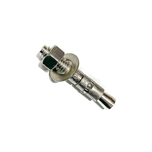 Wedge Anchors – Heavy-Duty 304 Stainless Steel Expansion Bolts for Concrete & Masonry, Rust-Resistant & Durable - 3/8" X 2-1/4" - 10 Pack