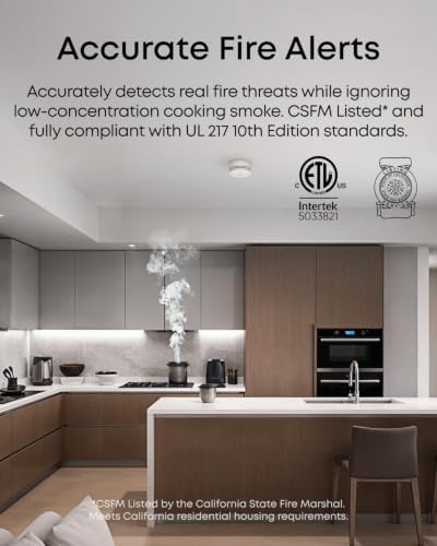 eufy Security Smoke Alarm E10, Smoke Detector, Ultra-Compact 70 mm Design