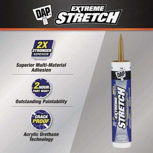 DAP Extreme Stretch Acrylic Urethane Premium Elastomeric Sealant, Tan, 10.1 Oz (7079818718)